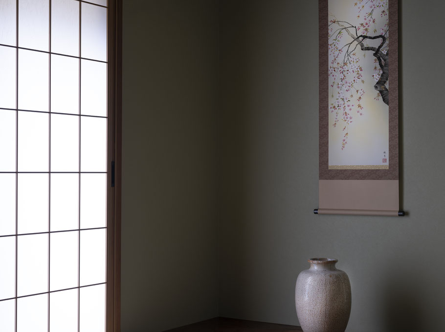 Innenraum eines Hauses in Hakone als Farb-Photographie, Japan