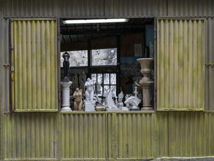 Abbau des Carrara Marmors als Farbphoto