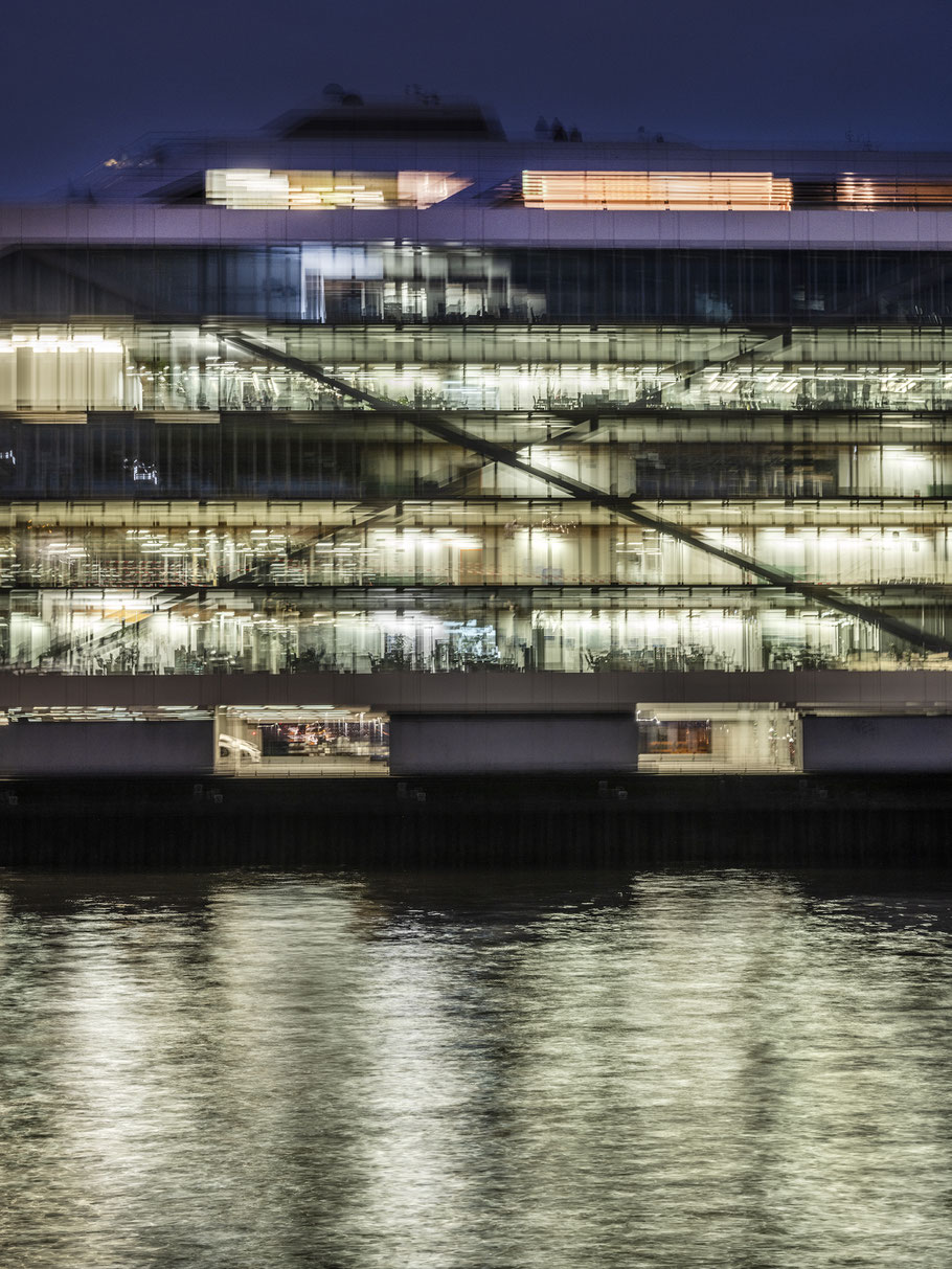 Dockland by night in Hamburg als Farbphoto