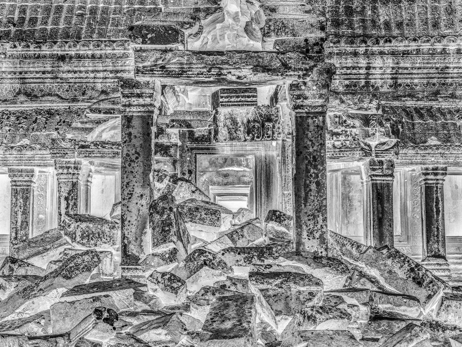 Angor Wat Siem Riep Kambotscha SW-Fotografie grafisch verfremdet