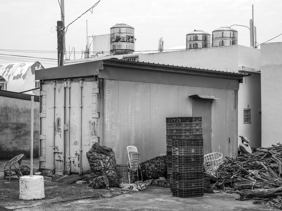 Frachtcontainer als Tiny houses auf Liuqiu Island in Taiwan