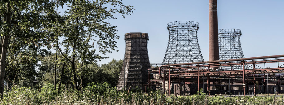 Zeche Zollverein in Essen als Farbphoto im Panorama-Format 