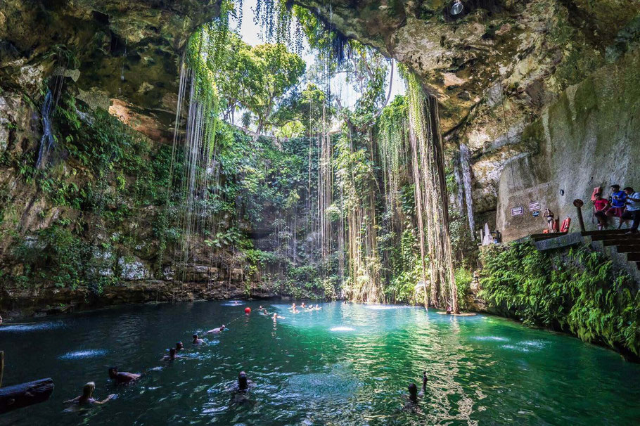 backpacking-mexiko-yucatan-cenote-il-kik-abkuehlung