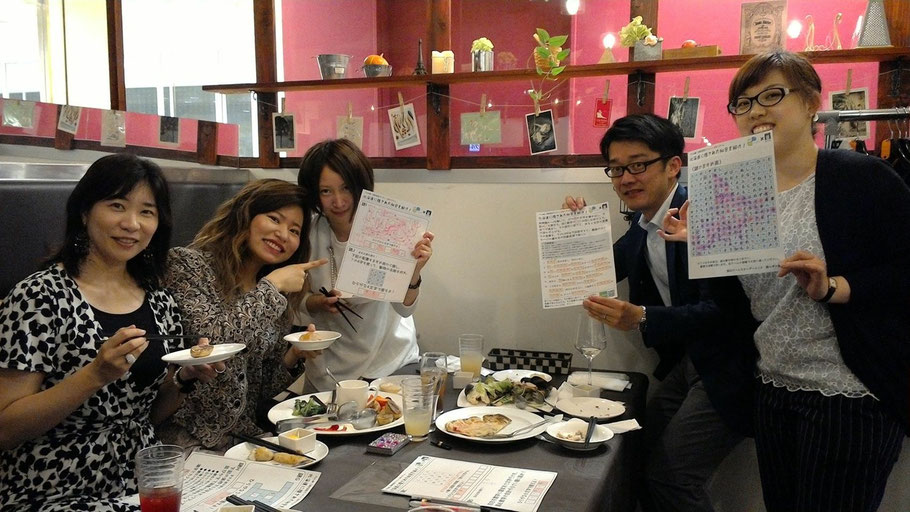 新年会・忘年会に謎解きゲームの様子