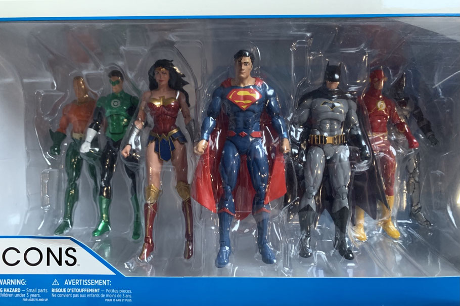 Justice League Rebirth New 52 Action Figuren 18cm Original 7er Pack DC Icons 