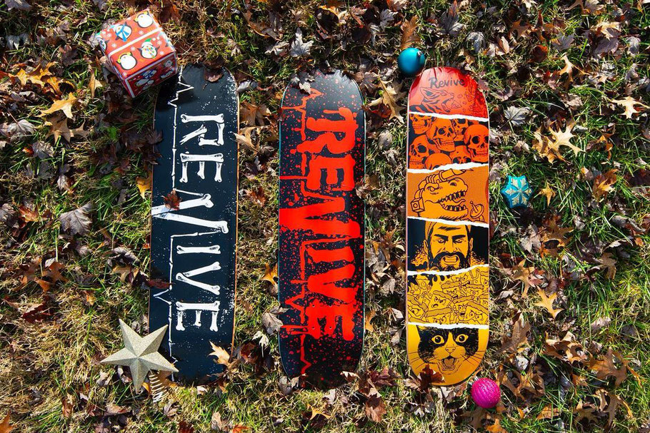 Revive Skateboards Winter 2021 Decks - Revive Skateboards Europe, Germany - Skeleton Lifeline, Blood Lifeline, Greatest Hits Vol. II