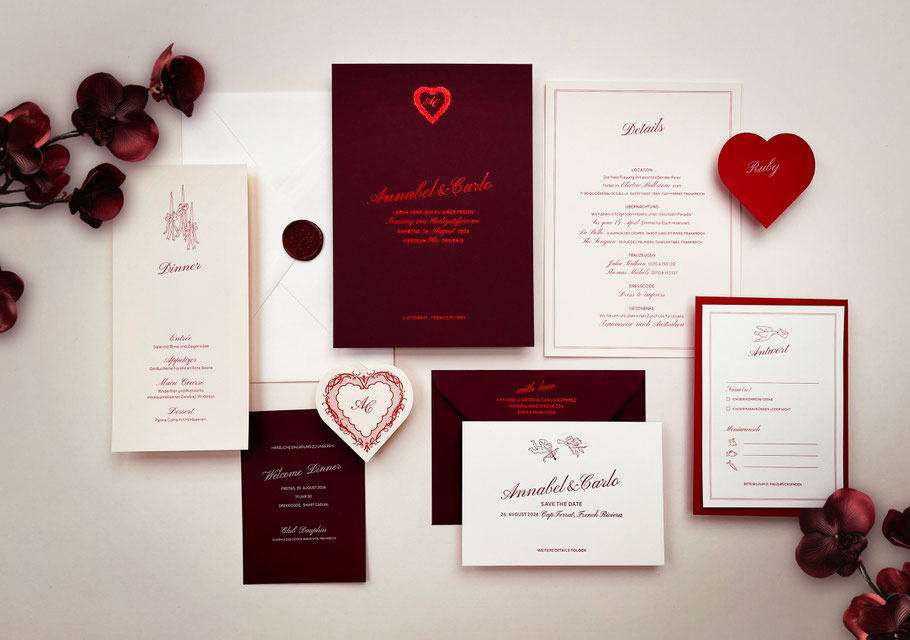 Hochzeitspapeterie von studio vanhart – Kollektion „Sienna“ – www.studiovanhart.de