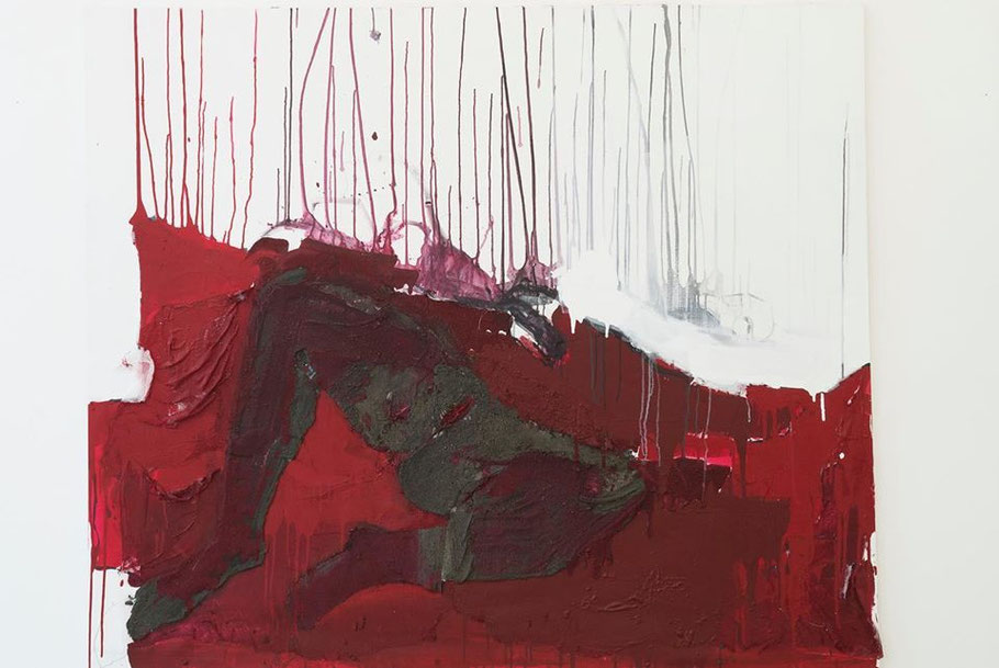 ALBANA EJUPI, I am a WO-MAN, painting part of the personal exhibition "Human Condition"