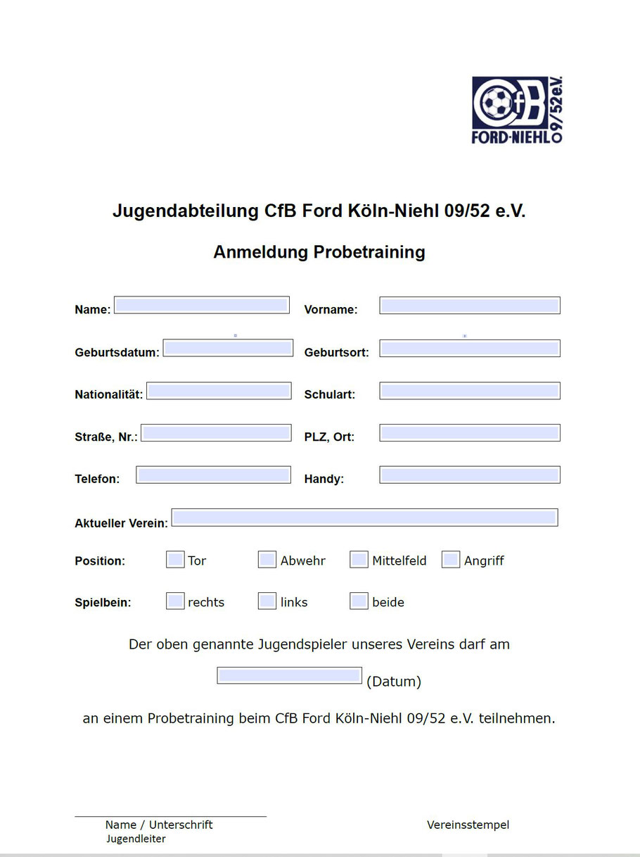 Bitte Das Nachfolgende Formular Downloaden Ausfullen Und Von Eurem Verein Genehmigen Lassen Und Zum Probetraining Unbedingt Mitbringen Dobiats Webseite