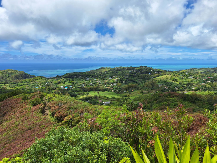Panorama sur Rodrigues et son lagon du Mont Limon