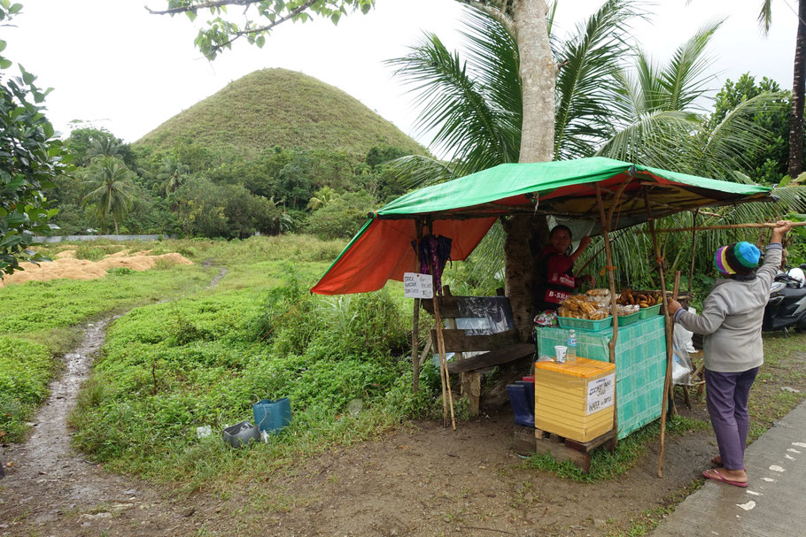 Boohol, Chocolate Hills : début du sentier pour grimper à la colline