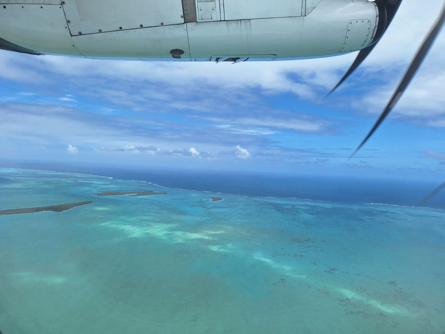 Lagon de Rodrigues vu d'avion