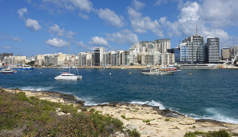 Malte : Sliema vue de Manoel Island