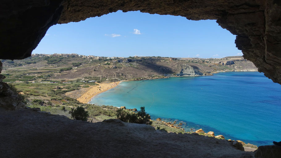 Malte, Gozo : plage d'Ir-Ramla
