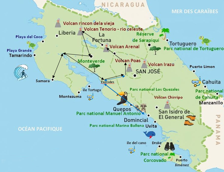 Costa Rica : itinéraire de notre road trip en février 2023