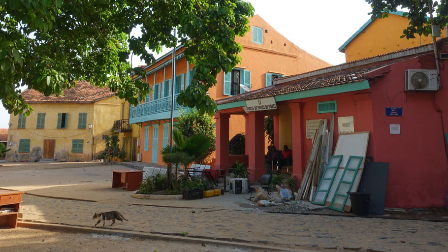 Sénégal, gorée : le poste de police de l'île