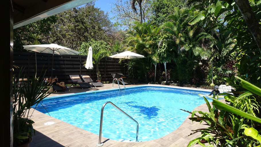 Costa Rica : la piscine de l'hôtel Belvédère à Sámara
