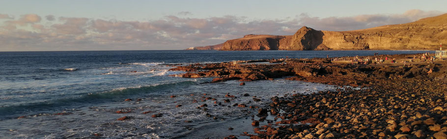 Grande Canarie : piscines naturelles d'Agaete au coucher du soleil