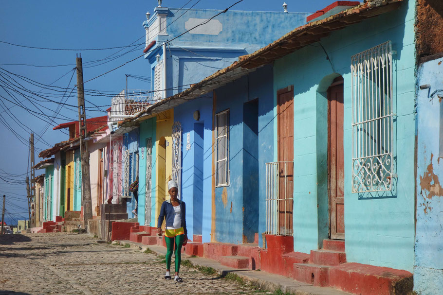 Cuba, maisons colorées à Trinidad