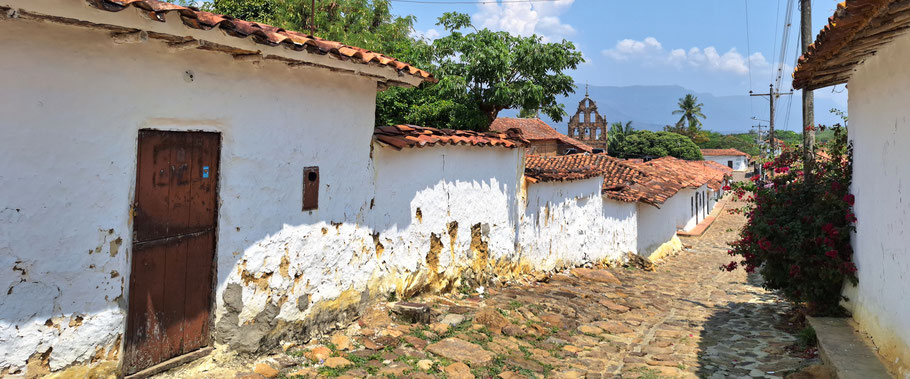 Colombie : ruelle du ravissant petit village de Guane