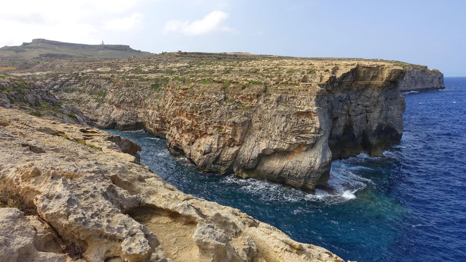 Malte, Gozo : entrée du Wied il-Ghasri 