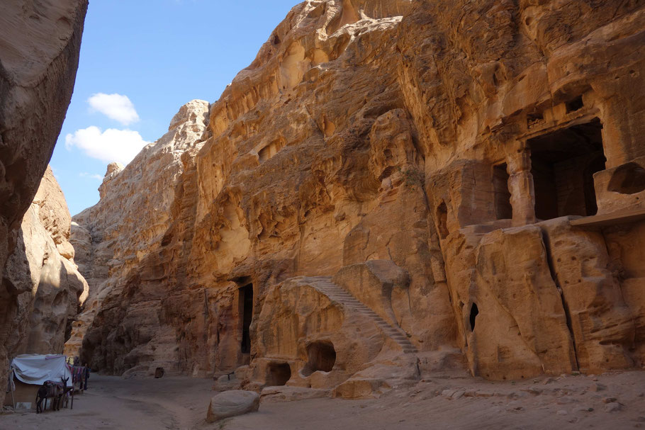 Jordanie, Little Petra : le biclinium peint