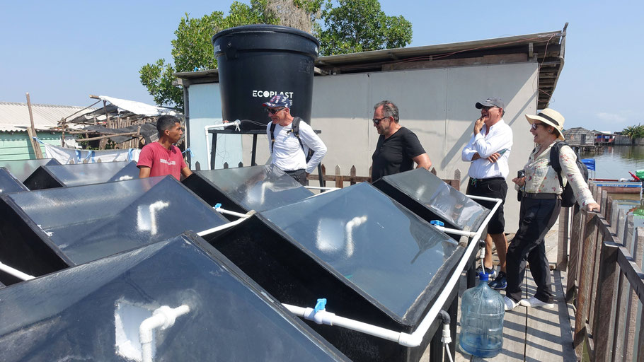 Colombie, Nueva Venecia : système permettant d'obtenir de l'eau potable