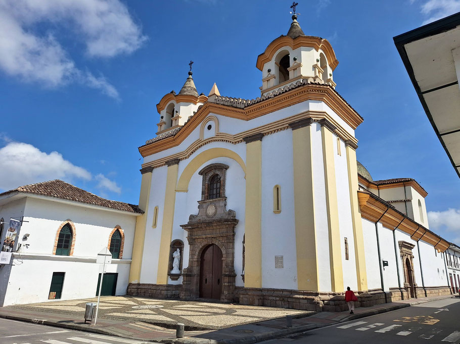 Colombie, Popayán : église San José au coin de la carrera 8 et de la calle 5
