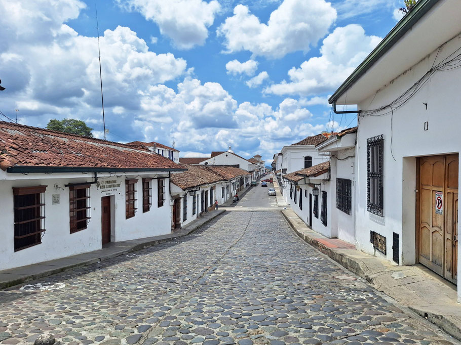 Colombie, Popayán : calle 5 vers le Parque Caldas