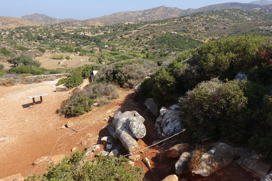 Grèce, Cyclades : Naxos, le kouros de Faranghi