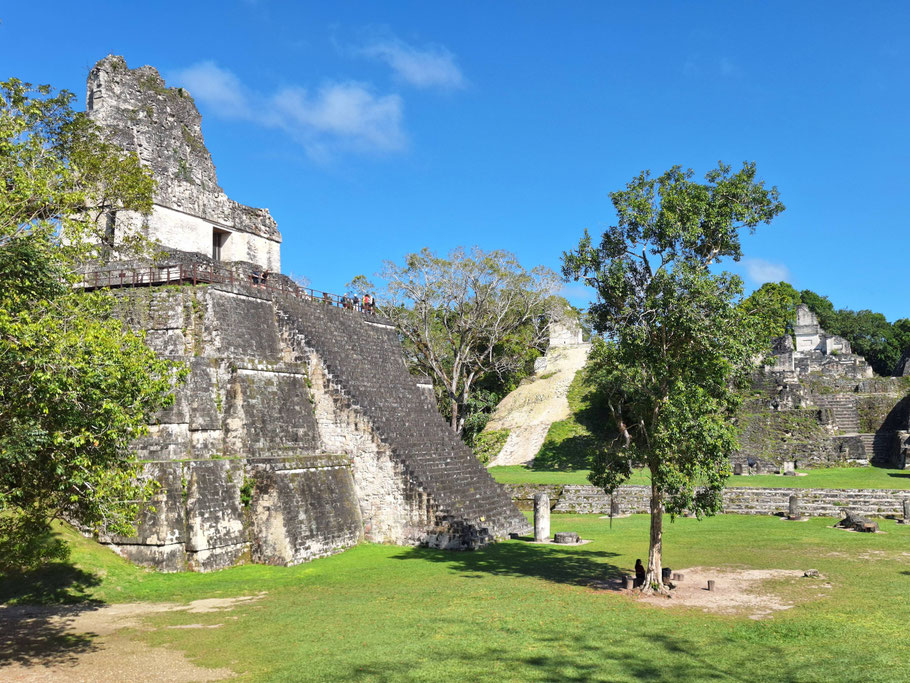 Guatemala, Tikal : pyramide-temple du Grand Jaguar