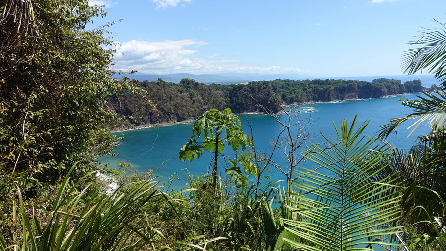 Costa Rica, parc Manuel Antonio : vue du mirador sur la Punta Serrucho