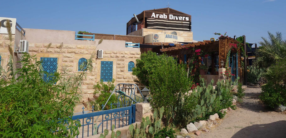 Jordanie, Arab Divers Dive Center and Bed & Breakfast au Sud d'Aqaba