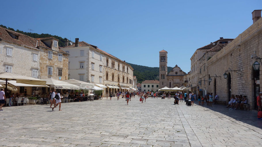 Croatie, Hvar : Pjaca Sv. Stjepan