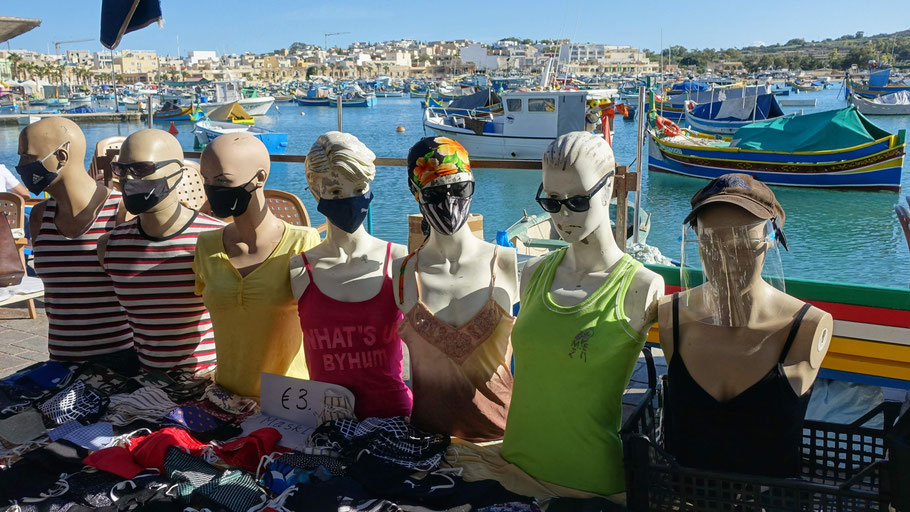  Malte : sur le marché de Marsaxlokk...