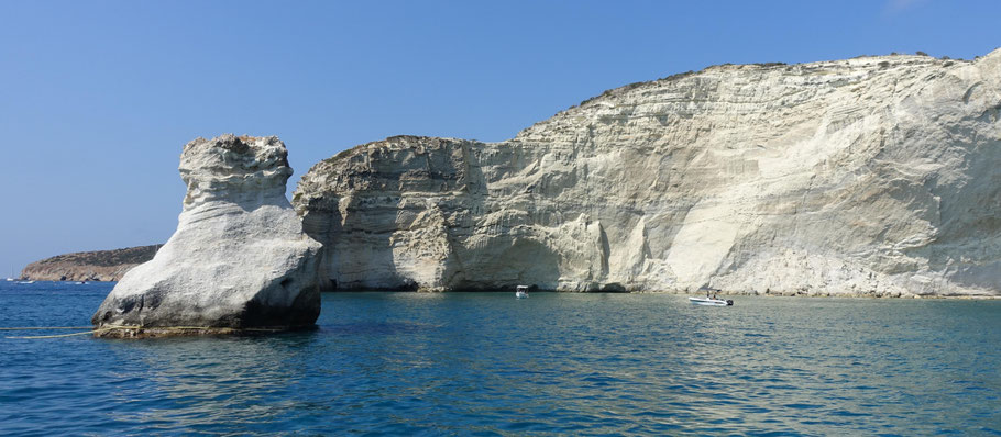Grèce, Cyclades : le superbe site de Kleftiko au sud-ouest de Milos