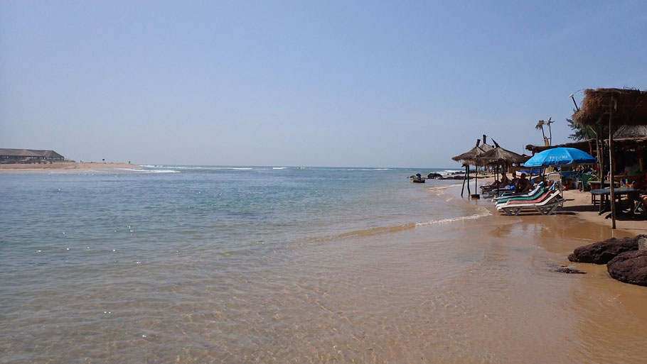 Sénégal, embouchure de la lagune de La Somone à marée haute