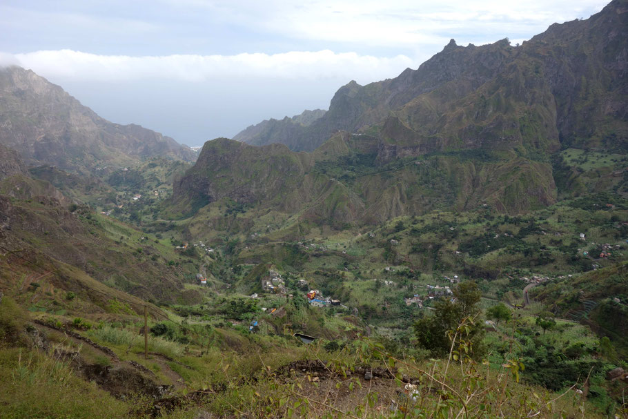 Cap vert, Santo Antão : paysage de la Vale do Paùl