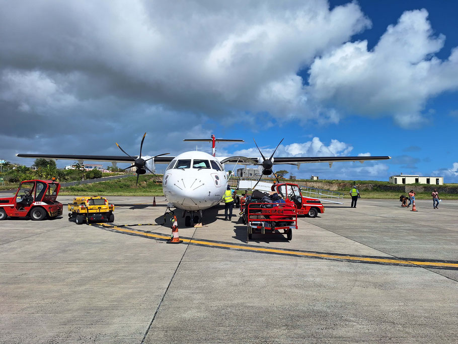 Ile Maurice : ATR (avion à hélices) de la compagnie Air Mauricius pour Rodrigues