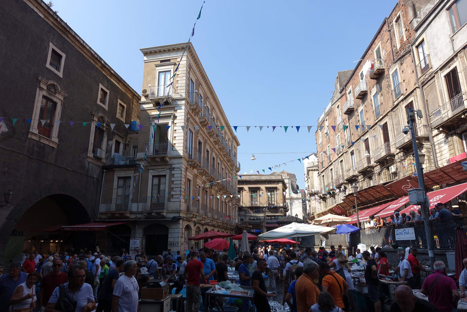 Sicile, Catane : marché aux poissons 