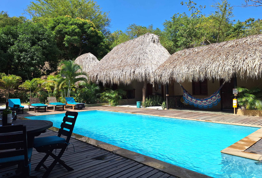 Colombie, Los Naranjos : piscine de l'hôtel Isabella Tayrona