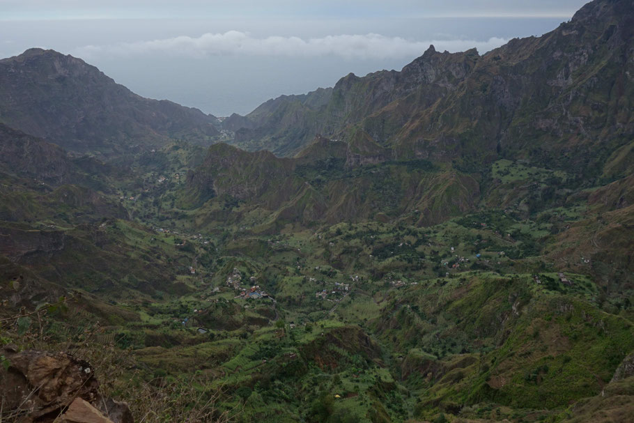 Cap vert, Santo Antão : panorama de la Vale do Paùl
