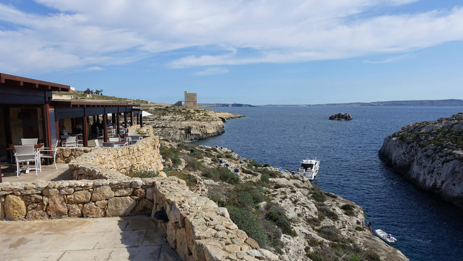Malte, Gozo : Al Kantra Restaurant et Mgarr ix-Xini Tower 