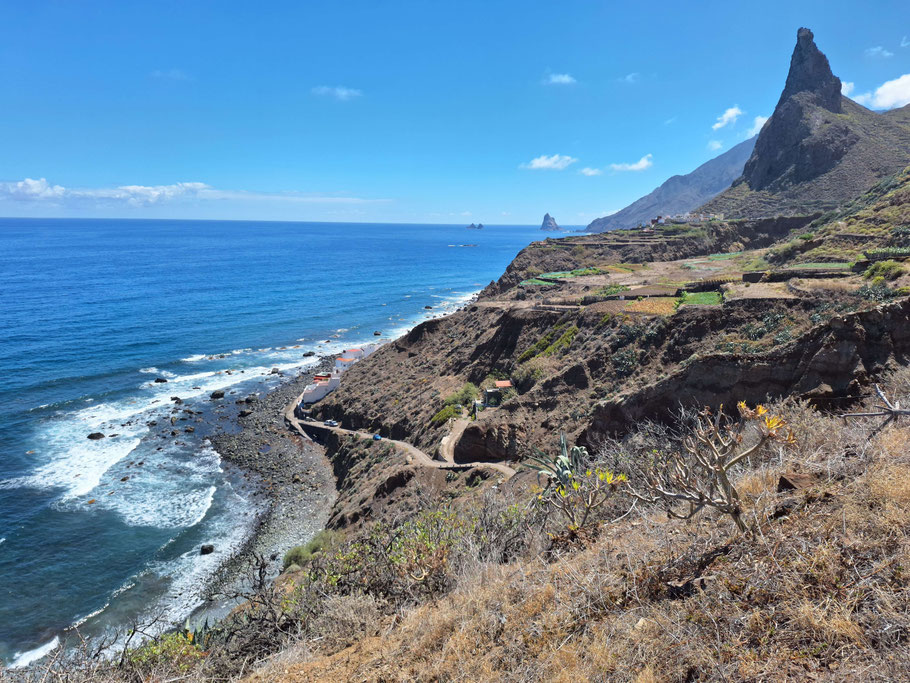 Canaries, Tenerife : côte nord-est à Taganana