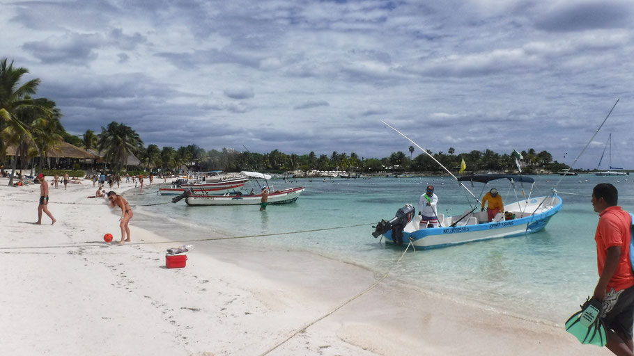 Mexique, Yucatan : plage d'Akumal