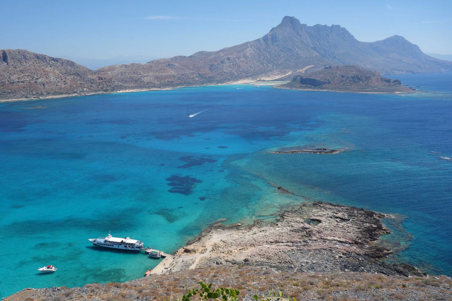 Le lagon de Balos vu de Gramvoussa