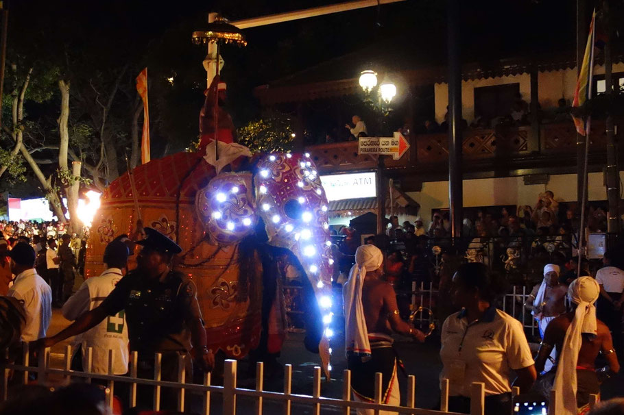 Sri Lanka, Kandy : dernière cérémonie de l'Esala Perahera