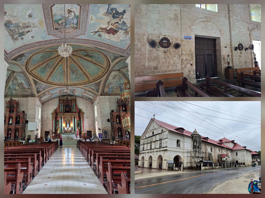 Bohol : intérieur de l'église de Loboc