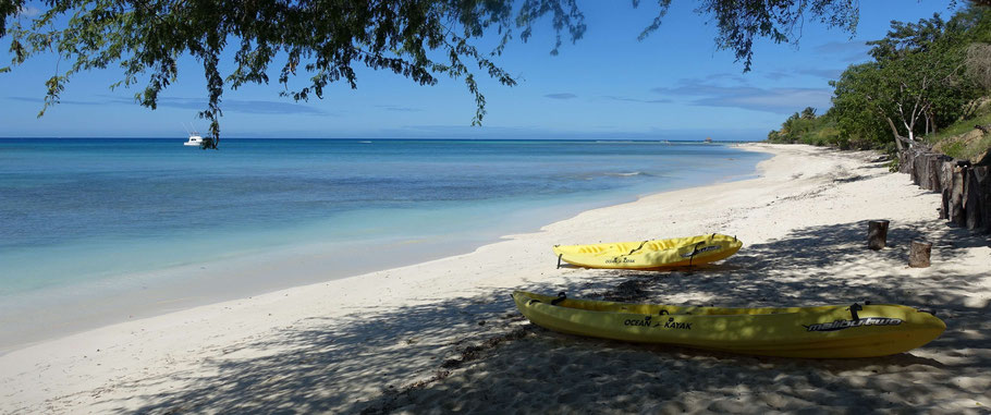 République Dominicaine : "notre" plage à Punta Rucia sur laquelle on ne croise pas grand monde...