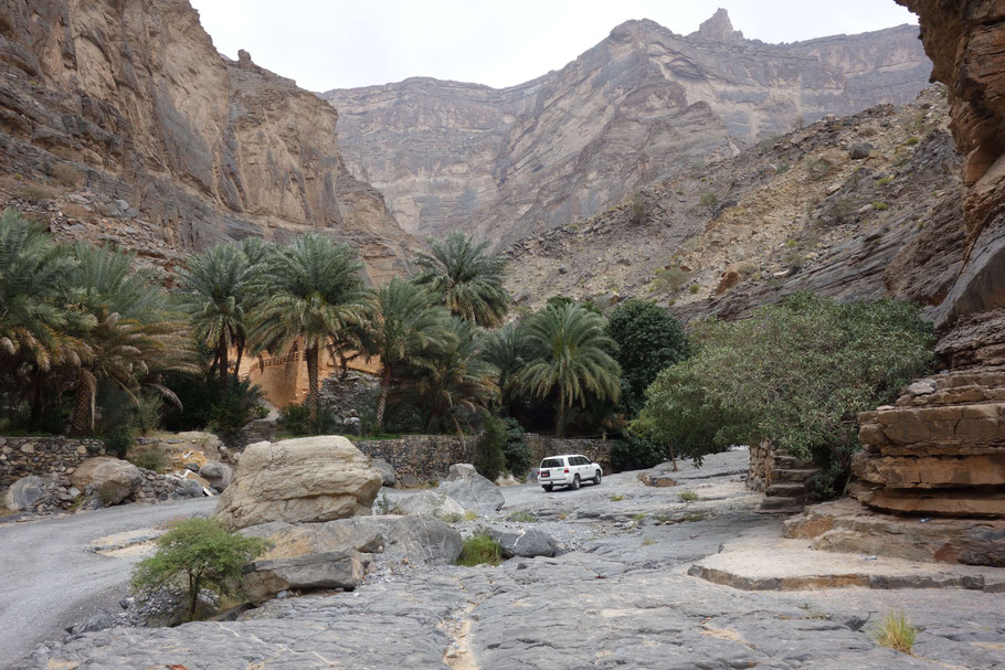 Oman, Wadi Ghul : hameau et palmeraie d'Al Nakhar